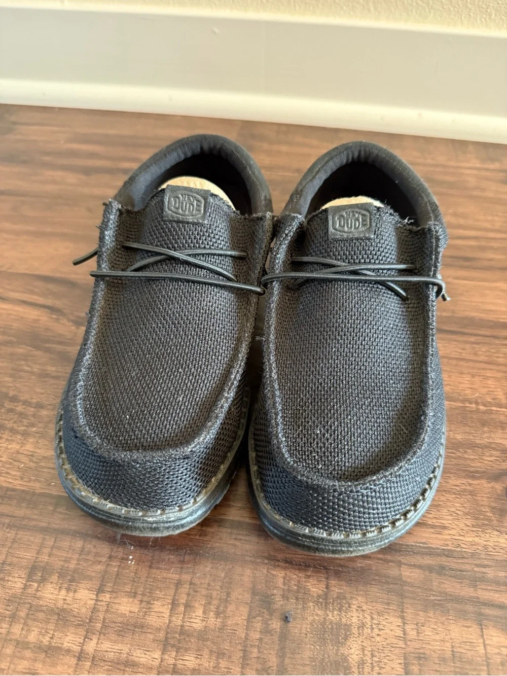 Hey Dude Wally Youth Funk Mono Shade Black Kids Size 3